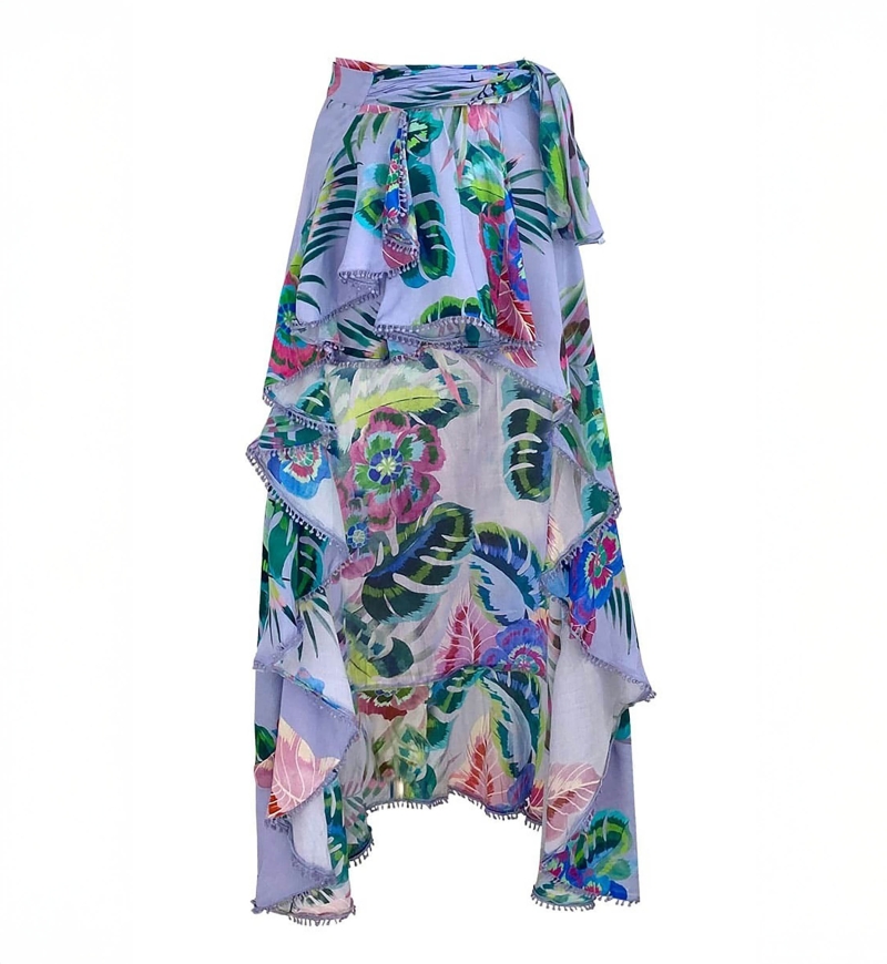 Asymmetrical Skirt Bloo - Blue - Miss June Paris - 4