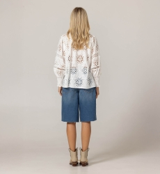 Farah Shirt - Starry Broderie Anglaise - 100% Cotton - Miss June Paris - 4