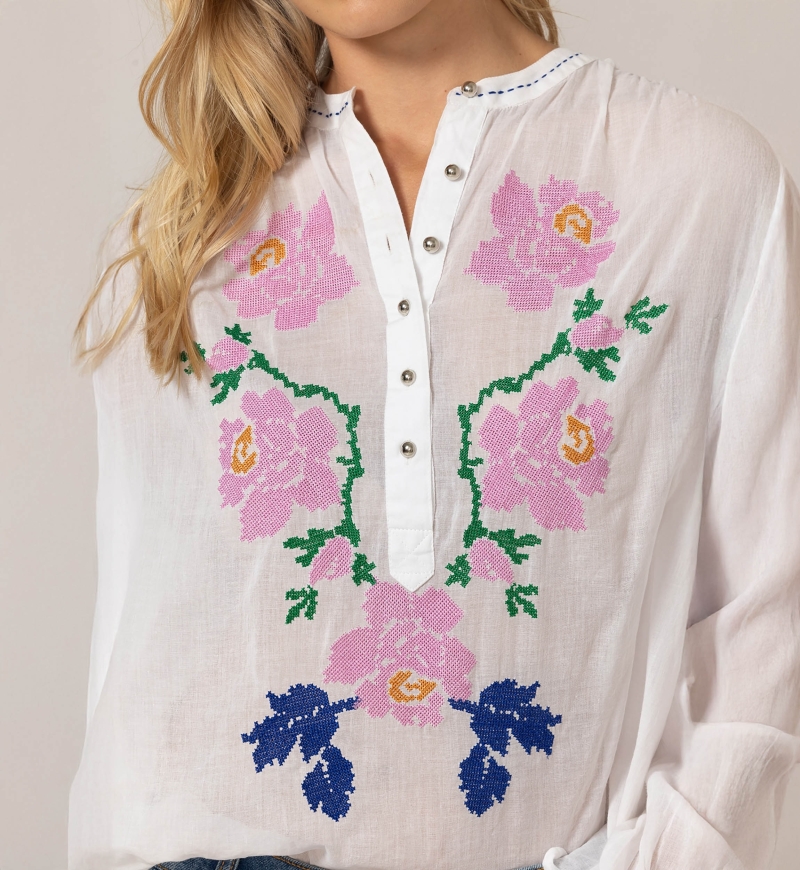 Blouse Jenna - 100% cotton voile - Miss June Paris - 5