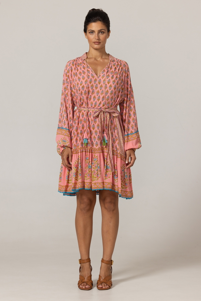 Robe courte Kaida - Motifs fleuris - 100% modal - Miss June Paris - 3