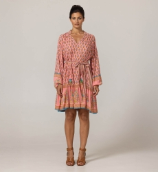 Robe courte Kaida - Motifs fleuris - 100% modal - Miss June Paris - 3