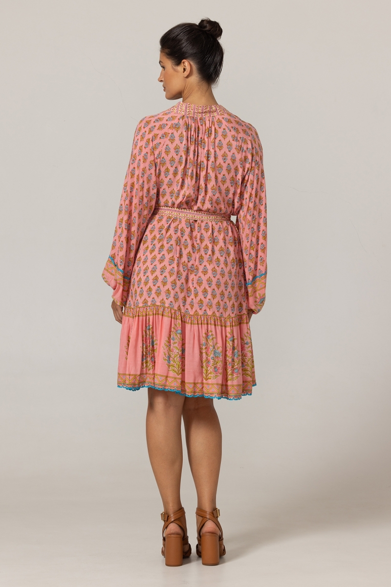 Robe courte Kaida - Motifs fleuris - 100% modal - Miss June Paris - 4