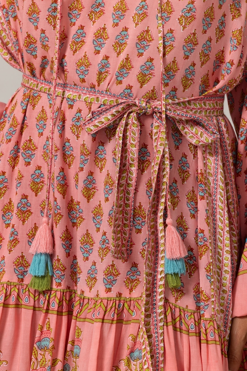 Robe courte Kaida - Motifs fleuris - 100% modal - Miss June Paris - 5