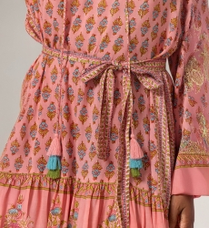 Robe courte Kaida - Motifs fleuris - 100% modal - Miss June Paris - 5