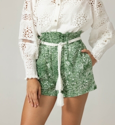 Short Mina vert - Imprimé jungle - 100% coton - Miss June Paris - 5