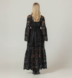 Vestido Largo Ruby - Bordado Inglés - 100% Algodón - Miss June Paris - 4