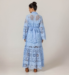 Robe Longue Ruby - Broderie anglaise - 100% coton - Miss June Paris - 9