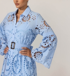 Robe Longue Ruby - Broderie anglaise - 100% coton - Miss June Paris - 10