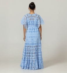 Robe Longue Sable - Broderie anglaise - 100% coton - Miss June Paris - 4