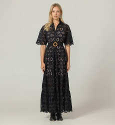 Robe Longue Gardenia - Broderie anglaise - 100% coton - Miss June Paris - 8