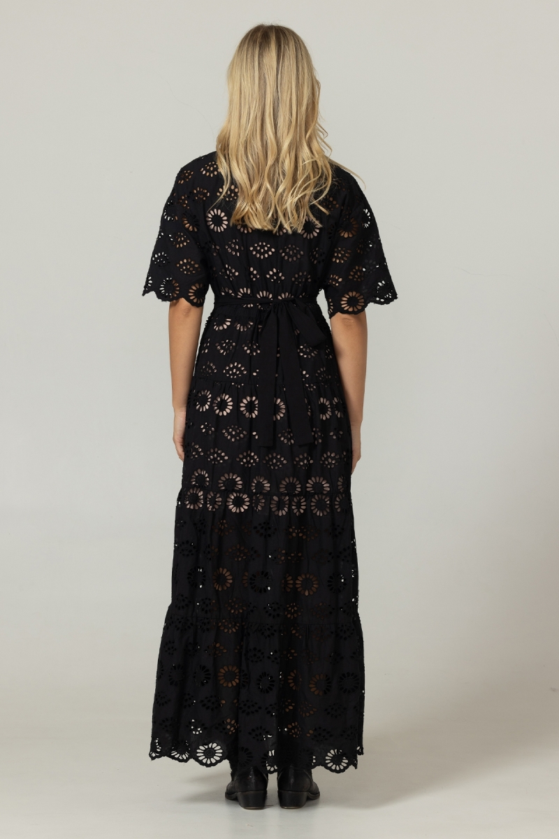 Vestido Largo Gardenia. - Bordado Inglés - 100% Algodón - Miss June Paris - 9
