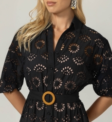 Vestido Largo Gardenia. - Bordado Inglés - 100% Algodón - Miss June Paris - 10