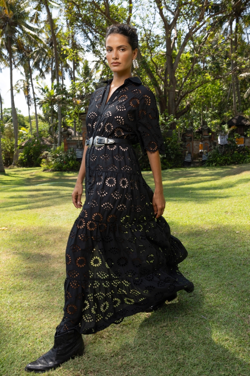 Robe Longue Gardenia - Broderie anglaise - 100% coton - Miss June Paris - 6