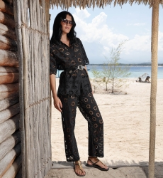 Pantalon Sorbet - Broderie anglaise - 100% coton - Miss June Paris - 7