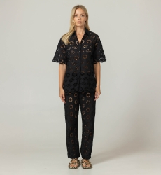 Pantalon Sorbet - Broderie anglaise - 100% coton - Miss June Paris - 8