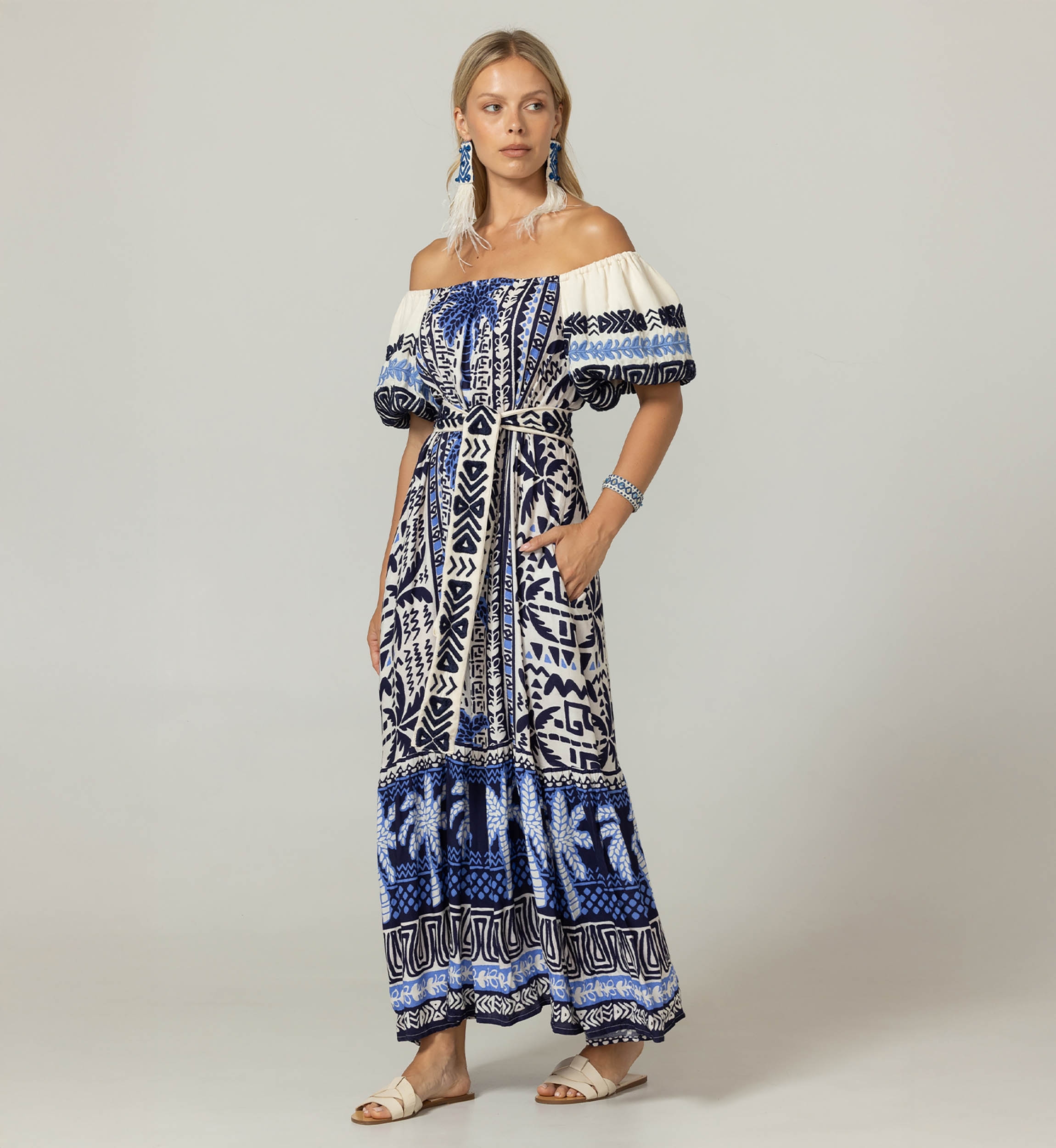 Vestido Largo Mya - 100% Rayon - Miss June Paris - 3