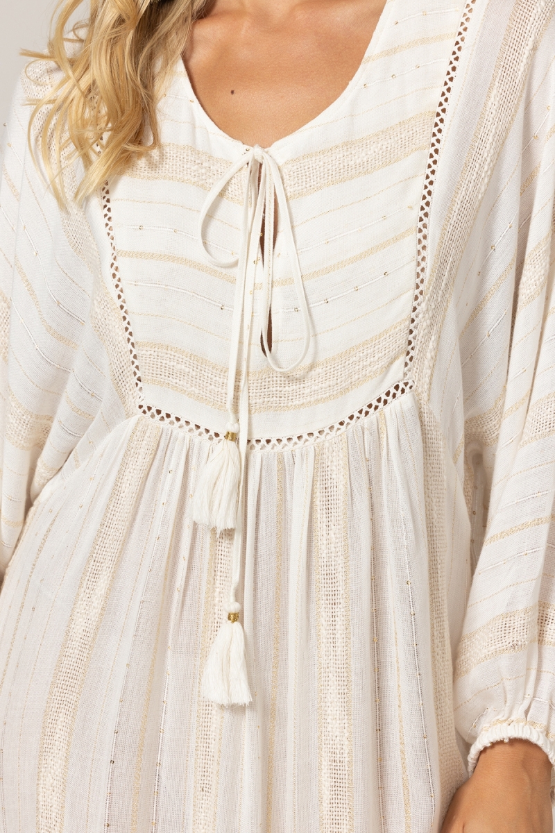 Robe Longue Bree - viscose et polyester metallique - Miss June Paris - 5