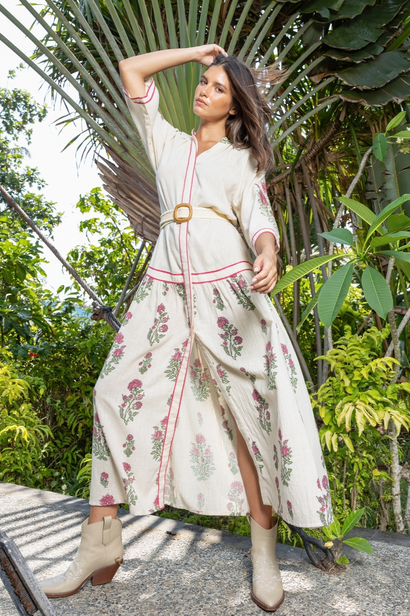 Vestido Largo Gilda - 100% Algodón - Miss June Paris - 1