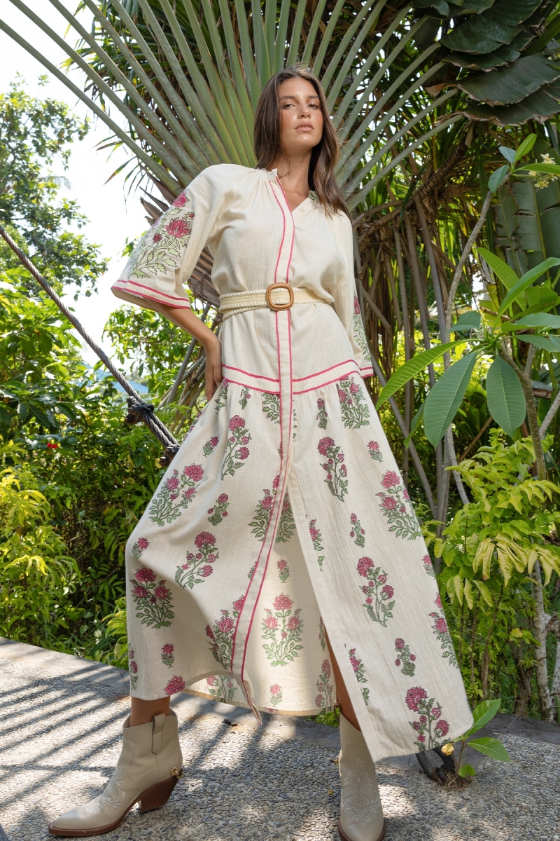 Robe Longue Gilda - 100% coton - Miss June Paris  - 2