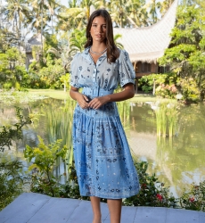 Robe Longue Selena - 100 voile de coton - Miss June Paris - 2