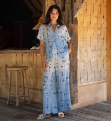 Ulla Pants - 100% Cotton Voile with Lace - Miss June Paris - 2