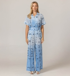 Ulla Pants - 100% Cotton Voile with Lace - Miss June Paris - 3