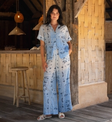 Camisa India -100% Velo de Algodón con Encaje - Miss June Paris - 1