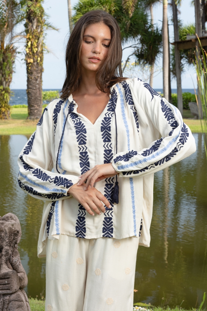 Blouse Flore - 100% Crep rayon - Miss June Paris - 2