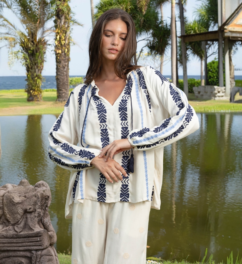 Blouse Flore - 100% Crep rayon - Miss June Paris - 2