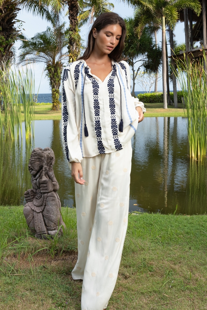 Blouse Flore - 100% Crep rayon - Miss June Paris - 1