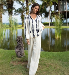 Blouse Flore - 100% Crep rayon - Miss June Paris - 1