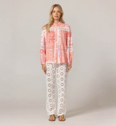 Gianna Shirt - Delicate floral patterns - 100% viscose - Miss June Paris - 3