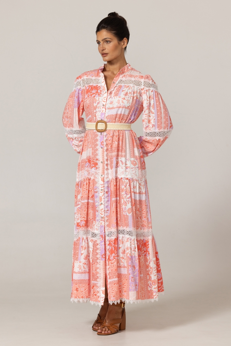 Vestido largo Gwen - Estampado floral - 100% viscosa - 3