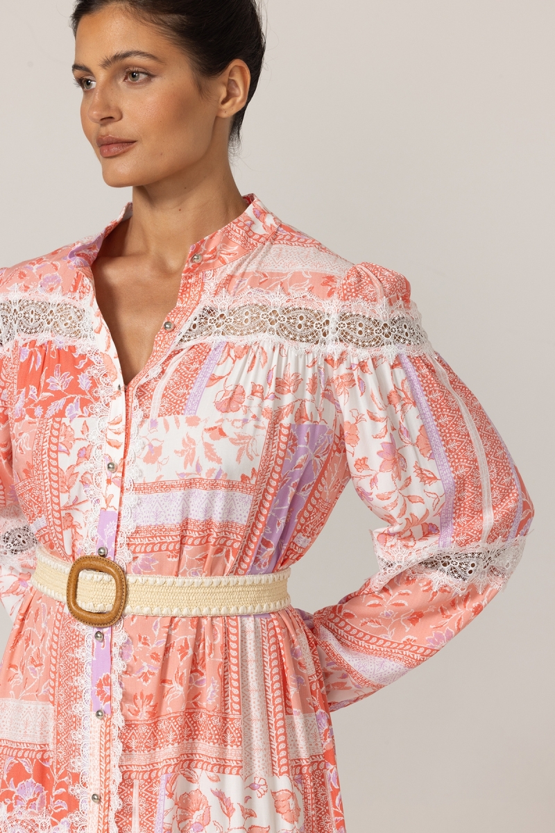 Robe longue Gwen - Motifs fleuris - 100% viscose - 5