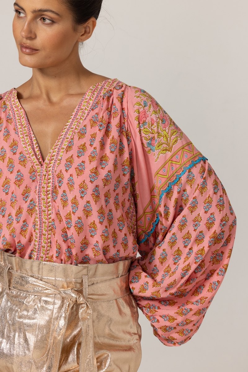 Blusa Karis - Estampado Floral - 100% Modal - Miss June Paris - 5