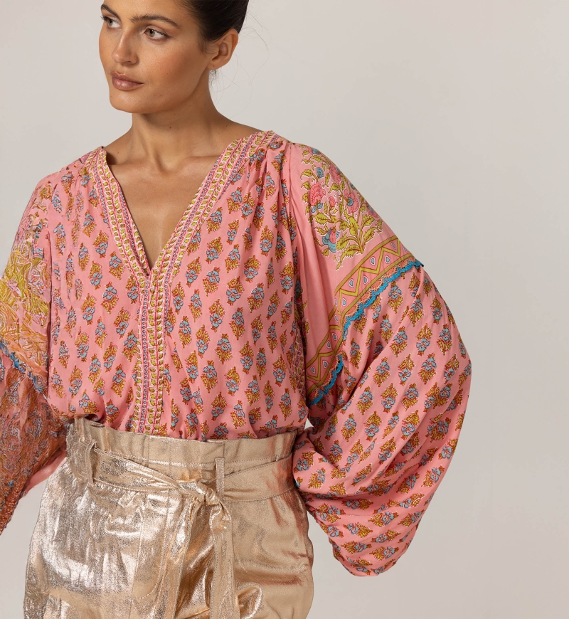 Blusa Karis - Estampado Floral - 100% Modal - Miss June Paris - 5