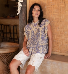 Blusa Kira - Estampado Floral - 100% Voile de Algodón - Miss June Paris - 1