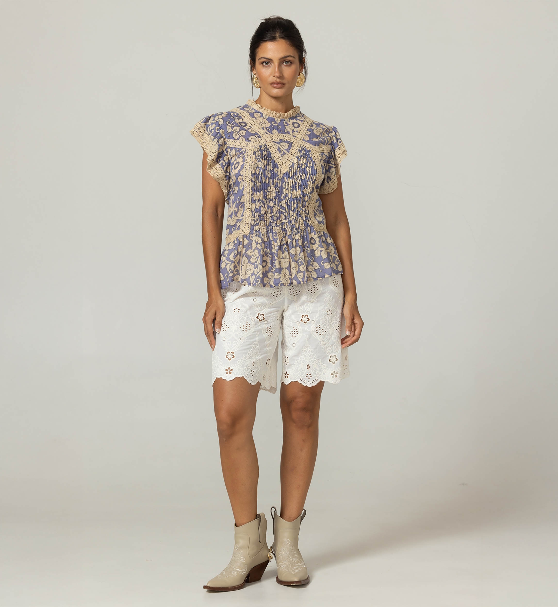 Blusa Kira - Estampado Floral - 100% Voile de Algodón - Miss June Paris - 3