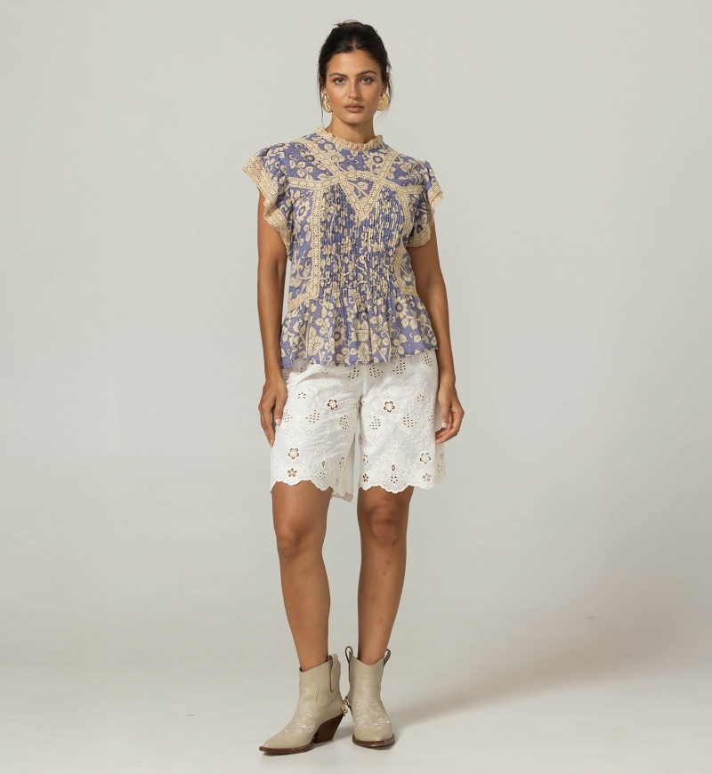 Blusa Kira - Estampado Floral - 100% Voile de Algodón - Miss June Paris - 3