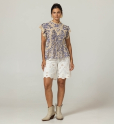 Kira Blouse - Floral Patterns - 100% Cotton Voile - Miss June Paris - 3