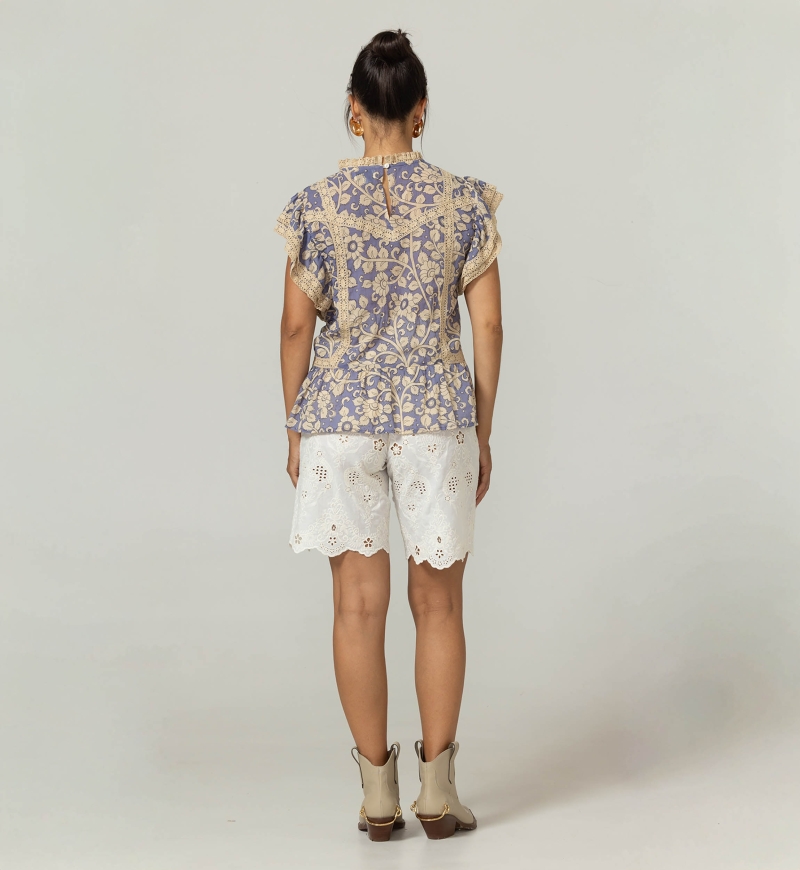 Blusa Kira - Estampado Floral - 100% Voile de Algodón - Miss June Paris - 4