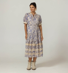 Long Dress Lana - Floral Patterns - 100% Cotton Voile - Miss June Paris - 3