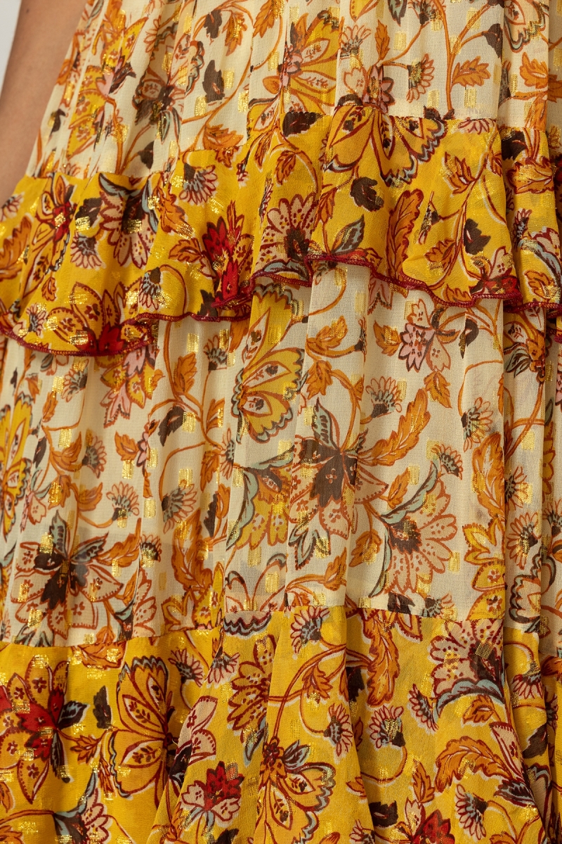 Vestido Largo Pippa - Estampado Floral - Tirantes Ajustables - Miss June Paris - 5