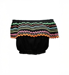 top BLOOM - épaules dénudées -manche courte - bohème coton - Miss June Paris - 4