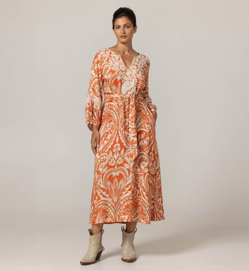 Mareva Long Dress - - 100% Modal - Miss June Paris - 3