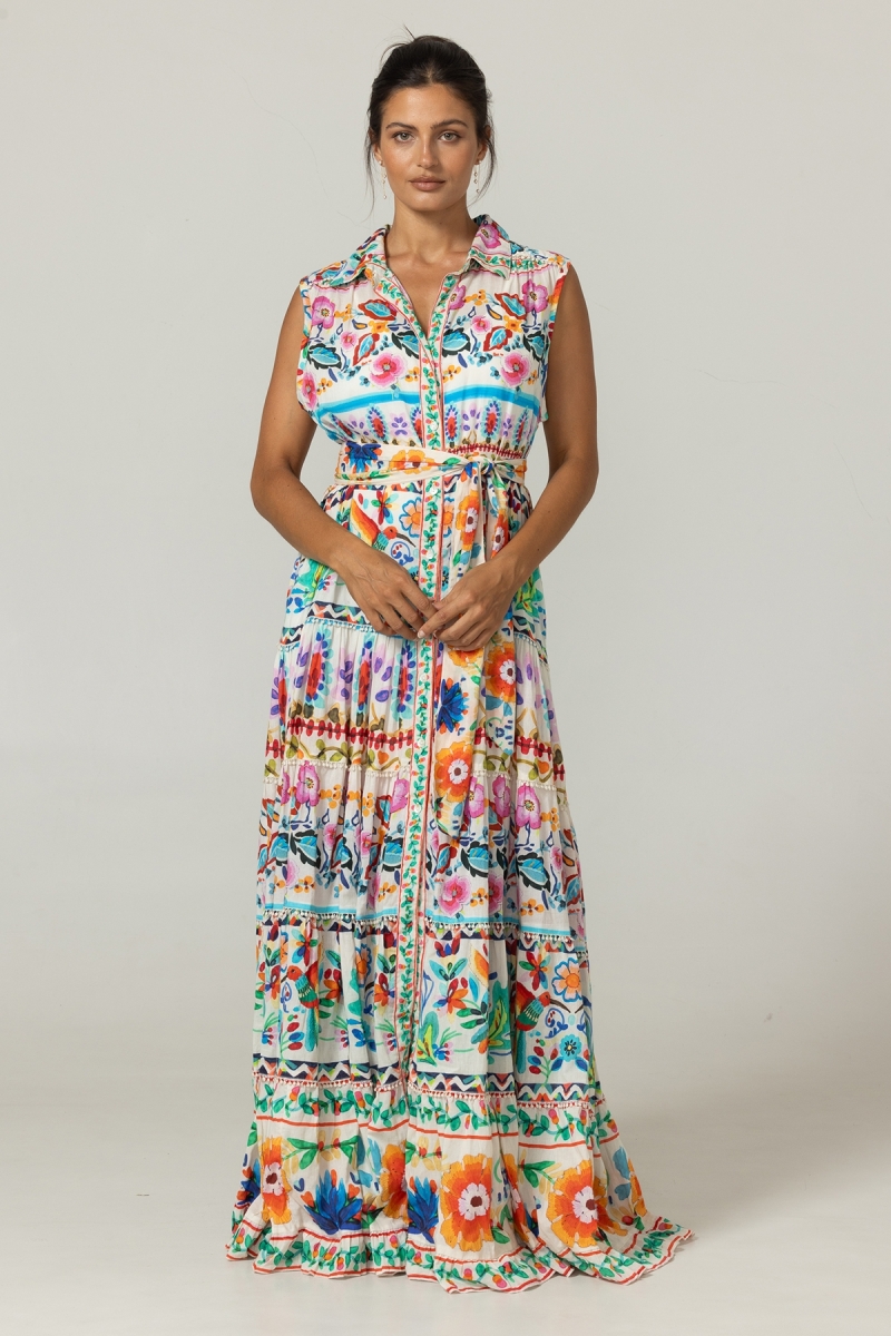 Robe Longue Neela - 100% voile de coton - Miss June Paris - 3
