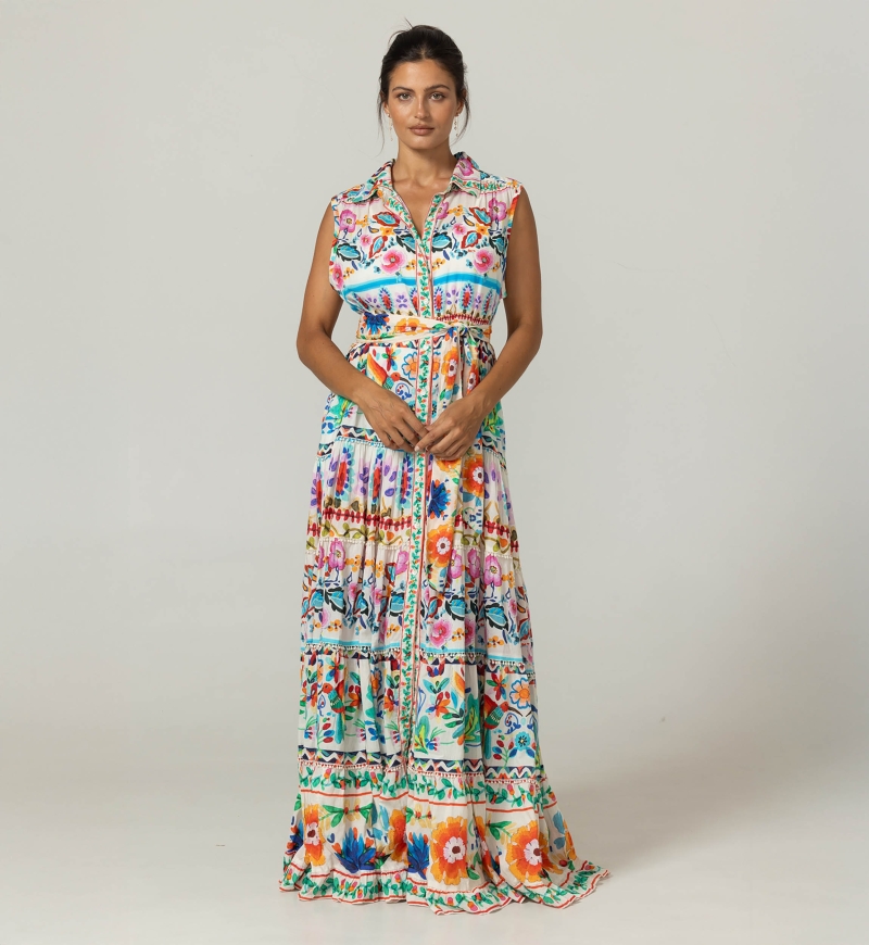 Robe Longue Neela - 100% voile de coton - Miss June Paris - 3