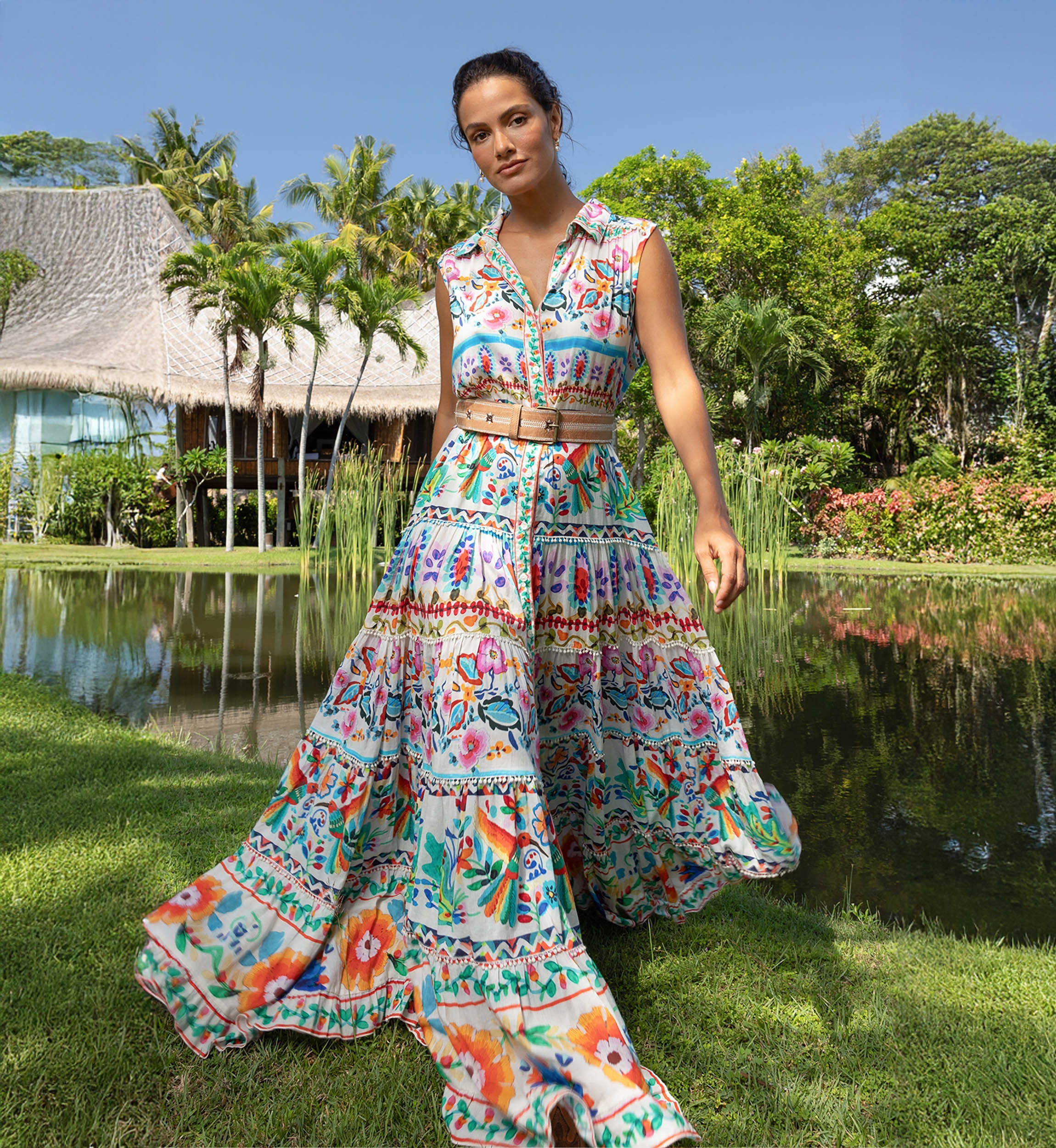 Robe Longue Neela - 100% voile de coton - Miss June Paris - 1