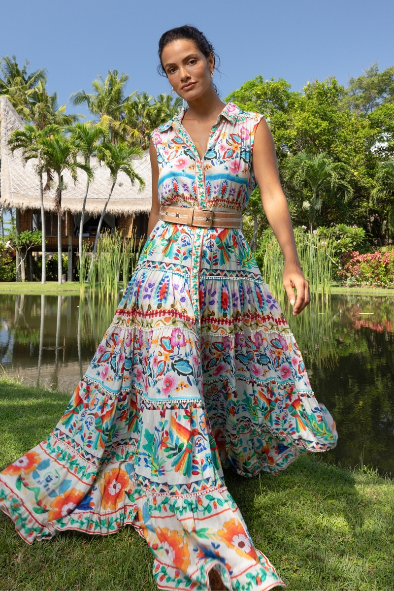 Robe Longue Neela - 100% voile de coton - Miss June Paris - 1