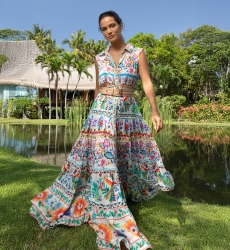 Robe Longue Neela - 100% voile de coton - Miss June Paris - 1